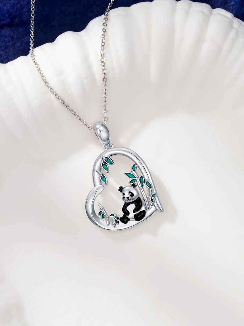 Cargari Store Dragonfly/Butterfly/Elephant/Hummingbird/Axolotl/Horse/Panda/Bee necklace for Women 925 Sterling Silver Heart Pendant Necklace Animal Jewelry Gifts for Women - Image 3
